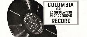 Eine Werbeanzeige für die erste LP im Jahr 1948 in einem US-Magazin.