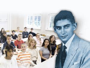 Klasse 10a des Walther-Rathenau-Gymnasiums für "Im Gespräch" anlässlich des 100. Todestages Franz Kafkas.