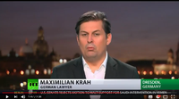 Zugeschaltet via MDR: Der sächsische AfD-Politiker Maximilian Krah im Programm von Russia Today.