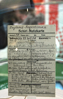 Archiviert. Das ist die Original-Notizkarte von Rudolf Kreitlein.
