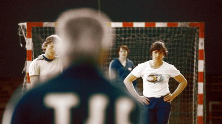 Kristina Richter (TSC Berlin) wartet auf Anweisungen während der Saison 1979/1980.