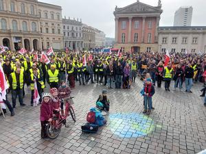Kundgebung auf dem Alten Markt in Potsdam, Warnstreik, Verdi, Klimastreik