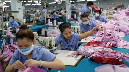Vietnamesische Textilarbeiterinnen in Ho-Chi-Minh-Stadt.