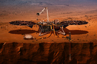 Die Computer-Visualisierung der Nasa zeigt den Lander "InSight".
