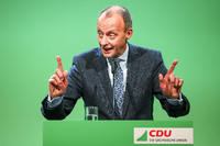 Friedrich Merz auf dem Landesparteitag der CDU-Sachsen. ´