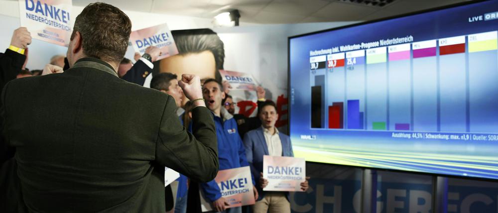 Österreichs rechte FPÖ wird bei der Landtagswahl in Niederösterreich zur zweitstärksten politischen Kraft hinter der konservativen ÖVP.