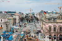 Stadt der Baustellen. Die Straße Unter den Linden soll künftig autofrei werden.