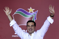 Strahlender Sieger: Alexis Tsipras zeigte sich seinen Anhängern am Sonntagabend gelöst.