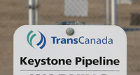 Ein Hinweisschild des Pipeline-Betreibers TransCanada.