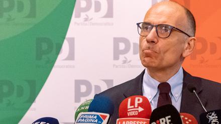  Enrico Letta, noch Vorsitzender des sozialdemokratischen PD - hier am Tag nach der Wahl - wird zurücktreten. 