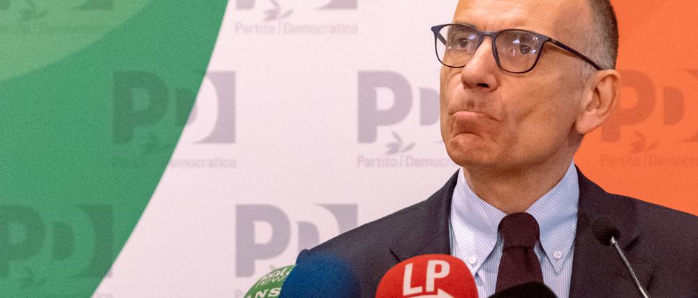  Enrico Letta, noch Vorsitzender des sozialdemokratischen PD - hier am Tag nach der Wahl - wird zurücktreten. 
