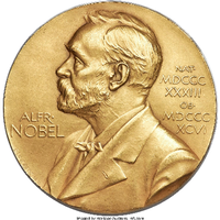 Die Literatur-Nobelpreismedaille von Theodor Mommsen (Vorderseite).