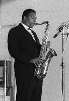Die Jazz-Legende John Coltrane bei einem Konzert in Paris.