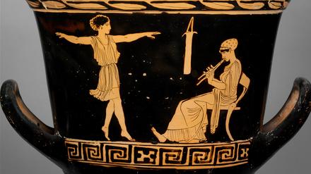 Antike griechische Vase aus der Berliner Antikensammlung. 