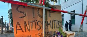 Mahnwache gegen Antisemitismus in Berlin.