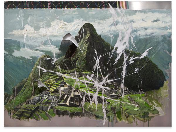 Einschneidende Kunst. „Das Ideal“, 2022, Clemens Tremmels selbstzerstörerische Ansicht des peruanischen Ruinenbergs Machu Picchu.