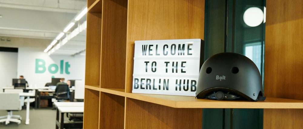 Blick in den neuen „Berlin Hub“ des Mobilitätsanbieters Bolt.  
