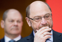 Vielleicht die Parteimitglieder zur großen Koalition befragen? SPD-Vorsitzender Martin Schulz.