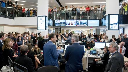 Der Newsroom der Washington Post in besseren Zeiten: 2018 bei der Feier eines Pulitzerpreises.