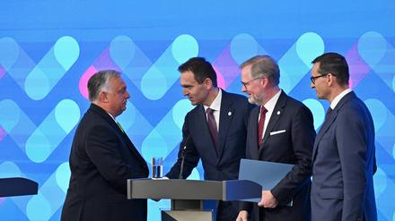 Da war die Welt noch in Ordnung: Viktor Orban und die Amtskollegen der Visegrad-Gruppe im Juni 2023
