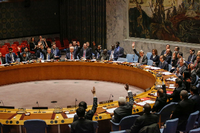 Einstimmig: Der UN-Sicherheitsrat nimmt die Syrien-Resolution an.