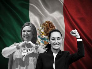 Eine von ihnen wird die erste Frau an der Spitze Mexikos: Xóchitl Gálvez (links) und Claudia Sheinbaum.