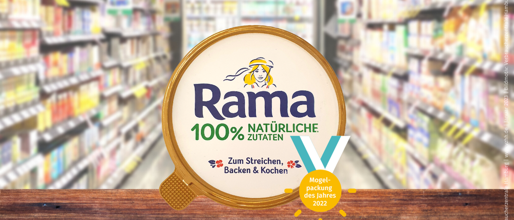 Die Verbraucherzentrale Hamburg verleiht Rama den Negativpreis „Mogelpackung des Jahres“ 2022.