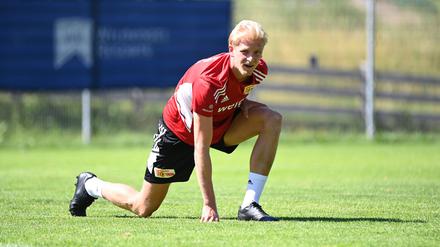 Am Dienstag trainierte Morten Thorsby im Trainingslager zum ersten Mal mit den neuen Kollegen beim 1. FC Union.