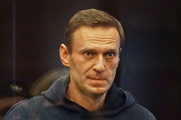 Alexei Navalny bei seiner Verurteilung vor einem Moskauer Gericht.