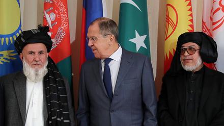Russlands Außenminister Sergej Lawrow trifft sich schon seit vielen Jahren in Moskau mit Taliban-Vertretern. (Archivbild von 2018)  