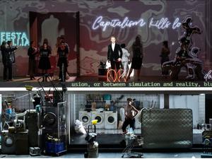 Szene aus Mozarts „Le Nozze di Figaro“ an der Komischen Oper Berlin (Regie: Kirill Sereberennikow). 