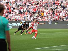 Eine Schrecksekunde für den FC Bayern: Auf Harry Kane ist auch gegen Frankfurt Verlass