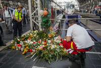 Gedenken am Tatort im Frankfurter Hauptbahnhof