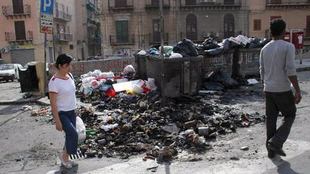 Nach Neapel hat Palermo ein Müllproblem