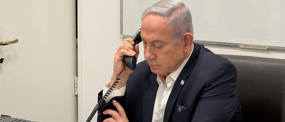 Israels Premierminister Benjamin Netanjahu telefonierte nach der Attacke des Iran mit US-Präsident Joe Biden. Das Verhältnis gilt als angespannt.