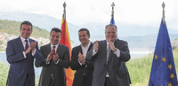 Applaus für das Abkommen im namensstreit zwischen Griechenland und Mazedonien