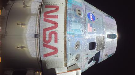 Selfie der „Orion“-Raumkapsel der Nasa.