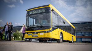 Eine neuer BVG-Elektrobus des Herstellers Ebusco. Auch der Typ wird den neuen Sound bekommen, der sich für alle Menschen gut anfühlen soll. 