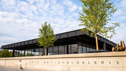 Blick auf die Neue Nationalgalerie.  