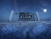 Kühler Schrank: Mehr als ein Kubikkilometer Eis, zehn Neutrinos pro Jahr. Der Detektor "Ice Cube" nahe dem Südpol weist jedes Jahr über die dann entstehende Tscherenkow-Strahlung ein paar der fast unauffindbaren Teilchen nach. 2017 war ein ganz besonderes dabei.