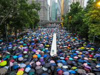 Beinahe 2 Millionen Menschen demonstrierten am 18. August in Hongkong. Dieses Mal blieb alles friedlich.