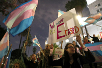 Proteste gegen Trumps Anti-Transgender-Pläne in Los Angeles.