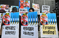 Koreaner protestieren gegen die Tests Nordkoreas