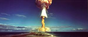 Sind EU-Atomwaffen die Lösung? Ein französischer Atombombentest auf dem Mururoa-Atoll 1971. 