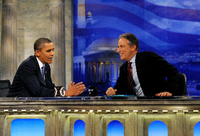 Barack Obama und Jon Stewart in der "Daily Show"