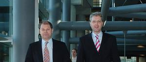 Olaf Scholz und Norbert Röttgen im Jahr 2006: Als parlamentarische Geschäftsführer von SPD- beziehungsweise Unionsfraktion in der großen Koalition verbrachten sie viel Zeit miteinander – und begannen sich zu duzen.