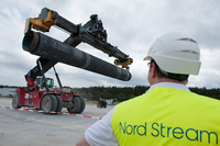 Rohre für den Bau der Gas-Pipeline Nord Stream 2