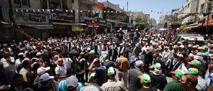 Palästinenser nehmen 2023 an einer Demonstration zur Erinnerung an den Verlust ihrer Heimat mit Israels Staatsgründung in Ramallah teil.