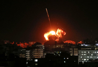 Israelischer Angriff auf Ziele der Hamas im Gazastreifen.