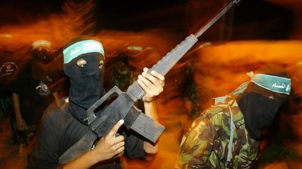 Hamas-Kämpfer in Gaza auf einem Foto aus dem Jahr 2003